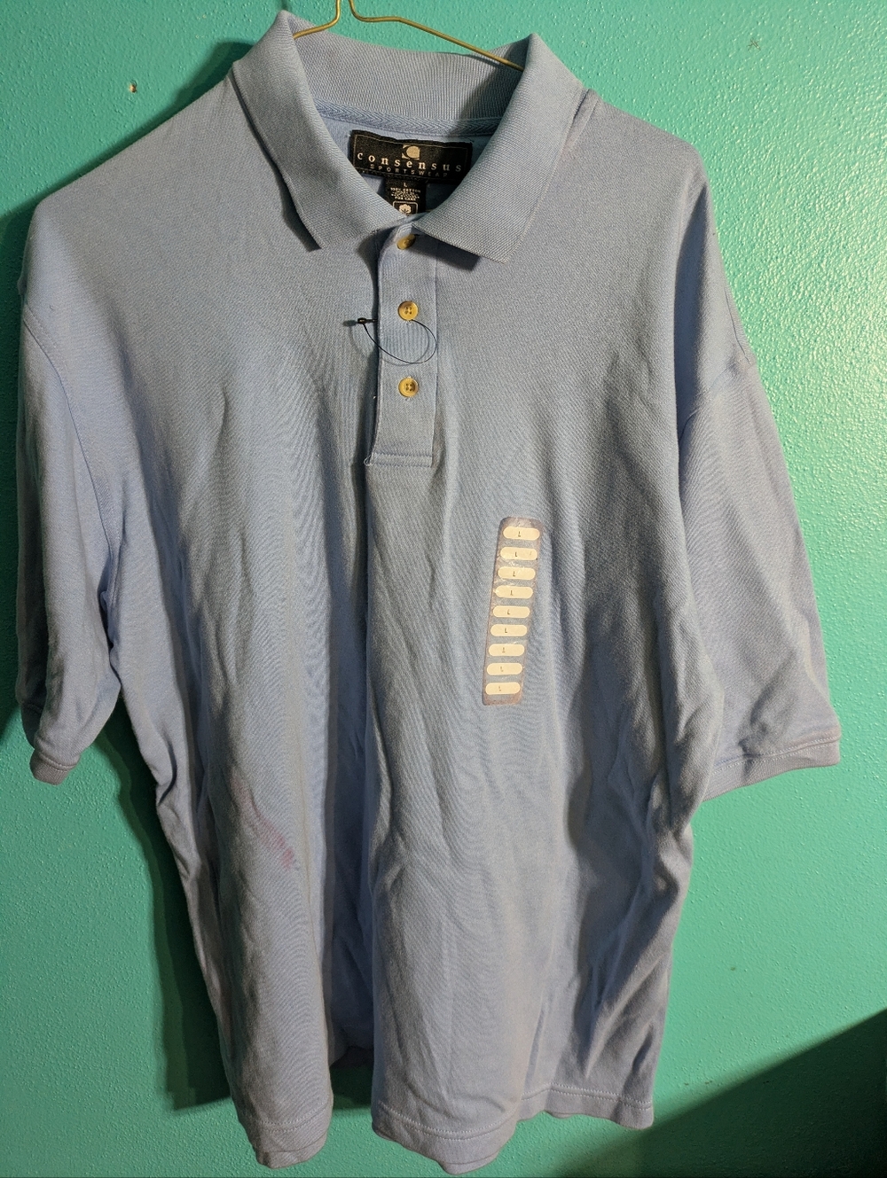 "Consensus" Light Blue Polo - Classic & Comfy!